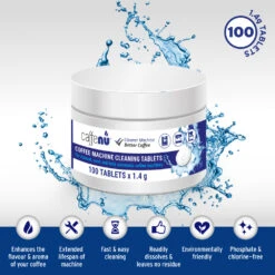 Caffenu Cleaning Tablets Tub (100 X 1.4g) -Coffee Equipment Store Caffenu 1.4gCleaningTablets USP