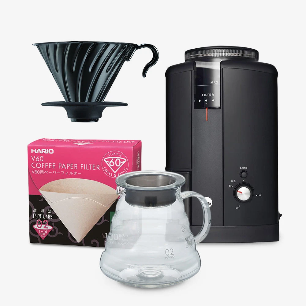 Wilfa X Hario V60 Starter Kit (Black) 3 Wilfa X Hario V60 Starter Kit (Black)
