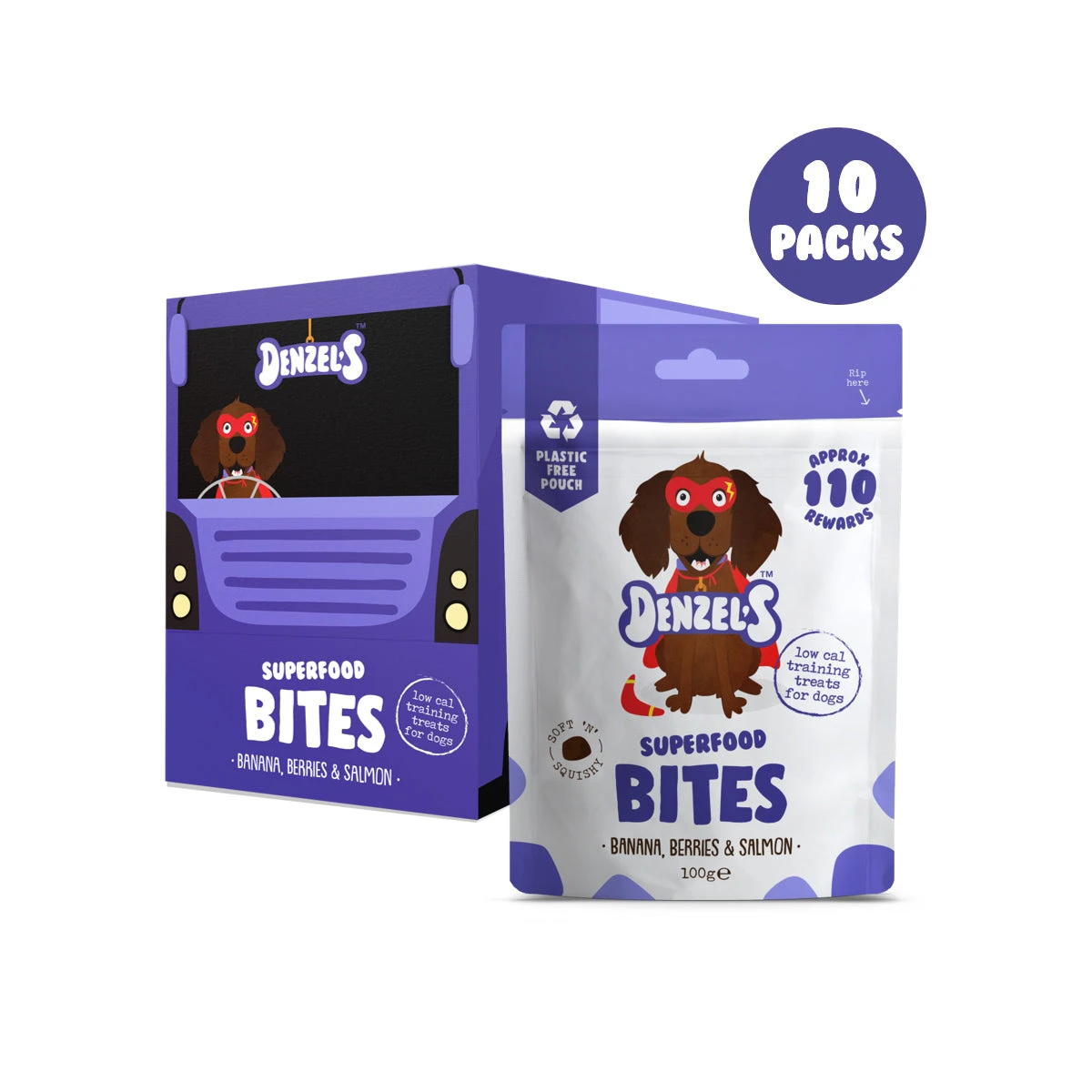 Denzel's Superfood Bites For Dogs (10 Packs) 3 Denzel's Superfood Bites For Dogs (10 Packs)