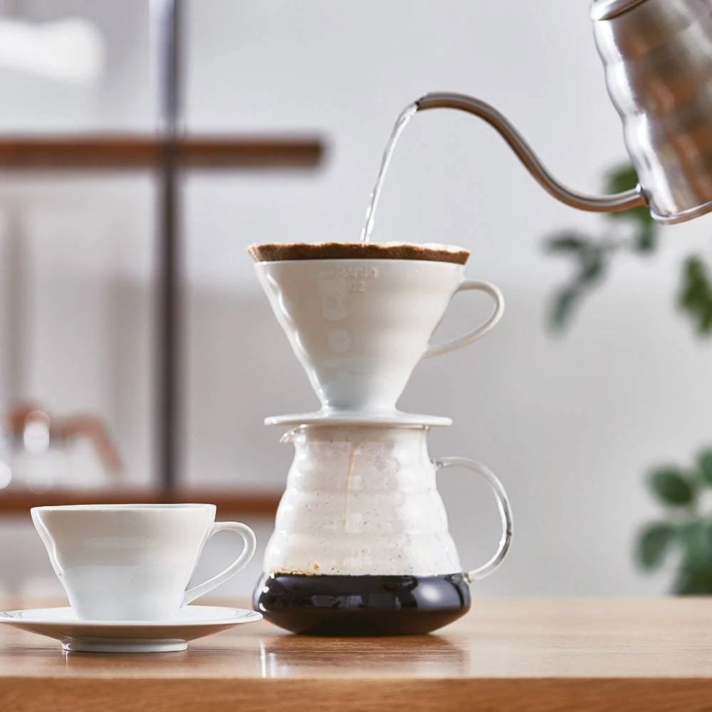 Hario V60 Ceramic Coffee Dripper White - Size 02 5 Hario V60 Ceramic Coffee Dripper White - Size 02 - Image 3