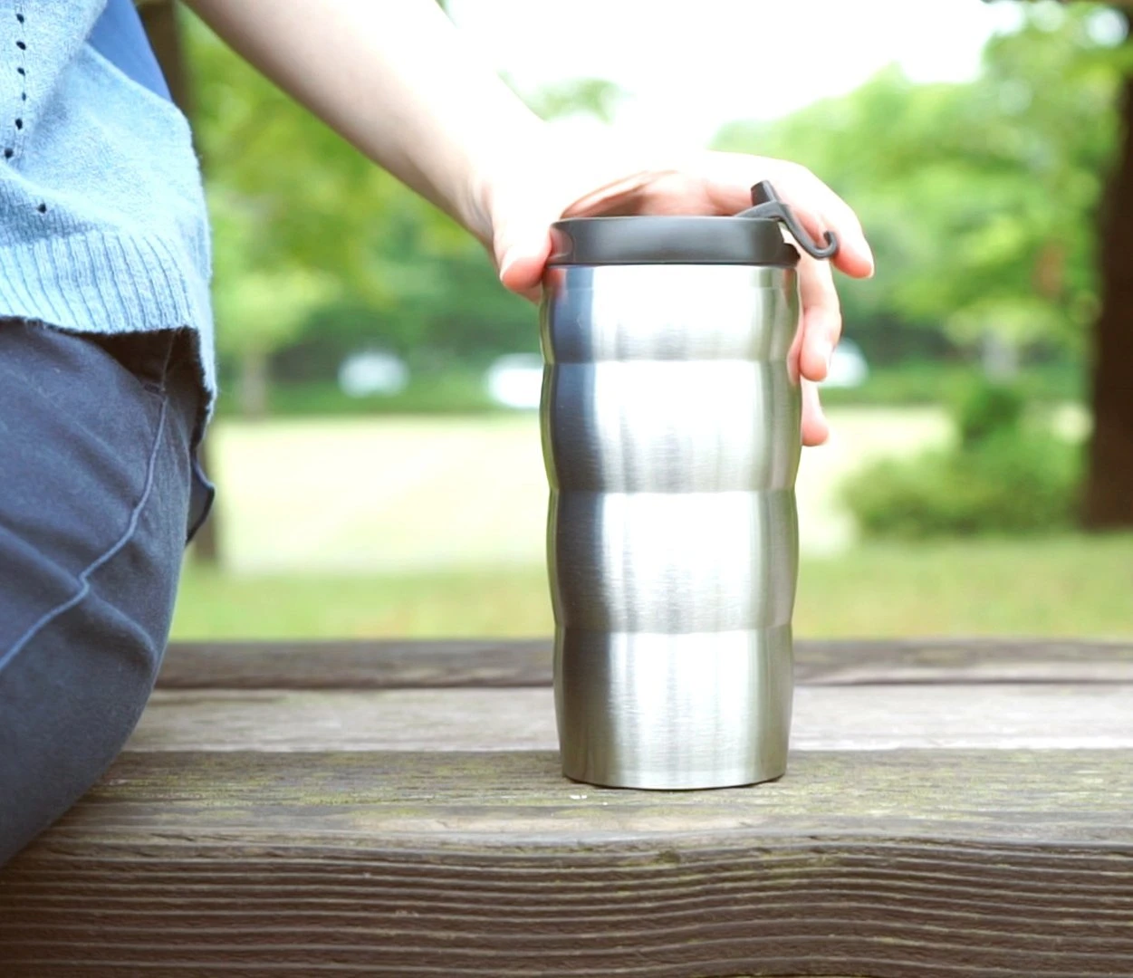 Hario V60 Thermal Uchi Mug Silver 4 Hario V60 Thermal Uchi Mug Silver - Image 2
